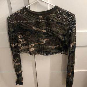 F21 camo crop
